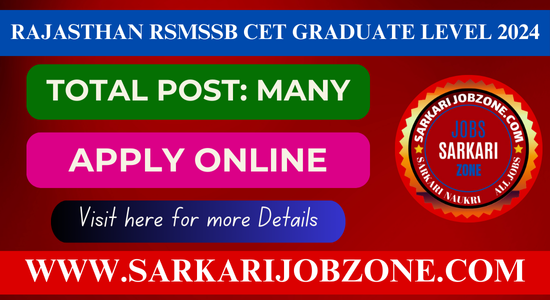 Rajasthan RSMSSB CET Graduate Level 2024