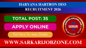 Haryana HARTRON DEO Recruitment 2026