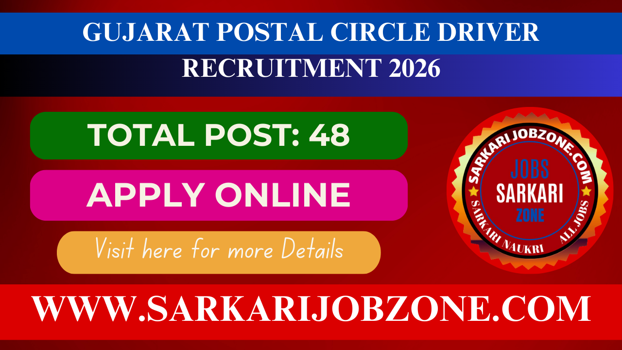 Gujarat Postal Circle Driver Recruitment 2026